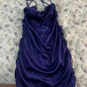 Purple mini cocktail dress